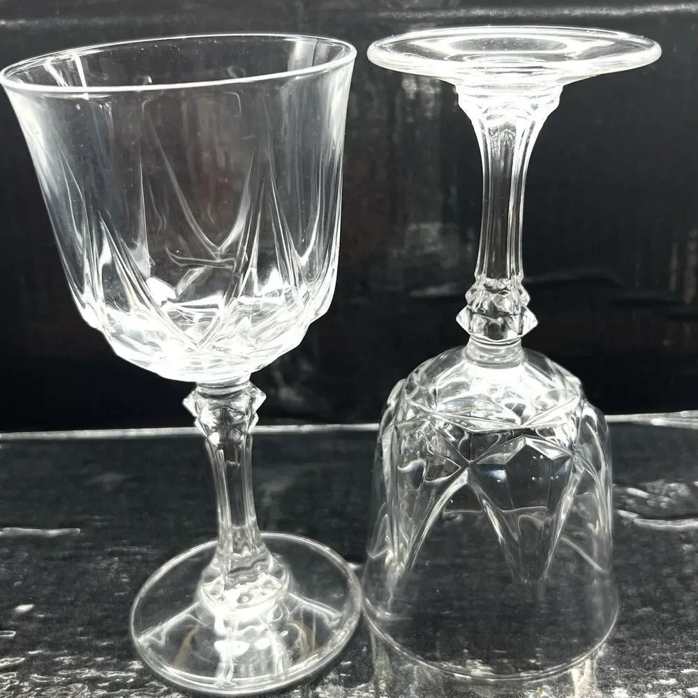 Set of 2 Crystal Wine Glasses by Cristal D'Arques Auteuil -Weddings Couples- 6